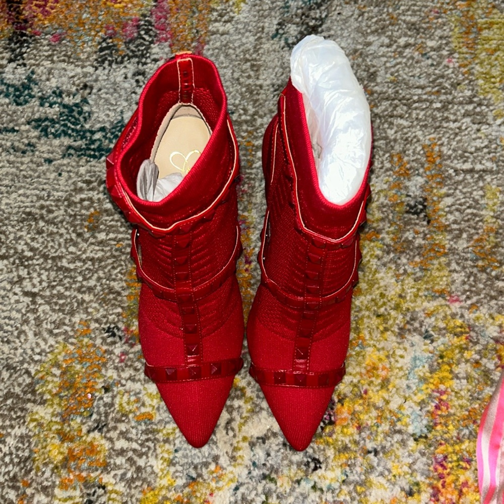 Jessica Simpson strapped mesh booties